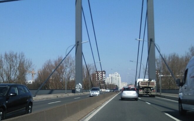 Bild aufgenommen mit einer Dashcam