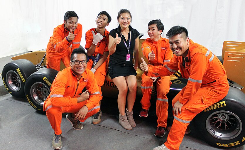 Mi Hae beim Formel 1-Rennen in Singapur